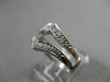 ANTIQUE WIDE .18CT OLD MINE DIAMOND 14KT WHITE GOLD PAVE INSERT RING #22030
