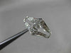 ANTIQUE WIDE .18CT OLD MINE DIAMOND 14KT WHITE GOLD PAVE INSERT RING #22030