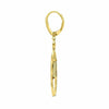 ESTATE 1.22CT DIAMOND & AAA CITRINE 14KT YELLOW GOLD 3D OVAL HANGING EARRINGS