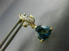 4.10CT DIAMOND & AAA LONDON BLUE TOPAZ 14K 2 TONE GOLD TRILLION HANGING EARRINGS