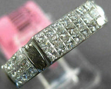 .75CT DIAMOND 18KT WHITE GOLD 3D PRINCESS INVISIBLE RECTANGULAR ANNIVERSARY RING