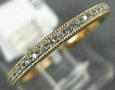 ESTATE .10CT DIAMOND 14KT ROSE GOLD 3D ROUND FILIGREE MILGRAIN ANNIVERSARY RING