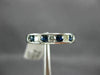 ESTATE .79CT DIAMOND & AAA SAPPHIRE 14KT WHITE GOLD 3D CHANNEL ANNIVERSARY RING