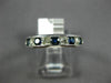 ESTATE .79CT DIAMOND & AAA SAPPHIRE 14KT WHITE GOLD 3D CHANNEL ANNIVERSARY RING