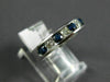 ESTATE .79CT DIAMOND & AAA SAPPHIRE 14KT WHITE GOLD 3D CHANNEL ANNIVERSARY RING