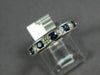 ESTATE .79CT DIAMOND & AAA SAPPHIRE 14KT WHITE GOLD 3D CHANNEL ANNIVERSARY RING