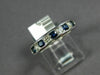 ESTATE .79CT DIAMOND & AAA SAPPHIRE 14KT WHITE GOLD 3D CHANNEL ANNIVERSARY RING