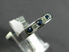 ESTATE .79CT DIAMOND & AAA SAPPHIRE 14KT WHITE GOLD 3D CHANNEL ANNIVERSARY RING