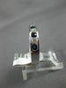 ESTATE .79CT DIAMOND & AAA SAPPHIRE 14KT WHITE GOLD 3D CHANNEL ANNIVERSARY RING