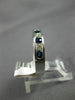 ESTATE .79CT DIAMOND & AAA SAPPHIRE 14KT WHITE GOLD 3D CHANNEL ANNIVERSARY RING