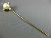 ANTIQUE .25CT OLD MINE DIAMOND AAA PEARL 14K YELLOW GOLD FLOWER LAPEL PIN #26533