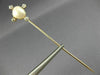 ANTIQUE .25CT OLD MINE DIAMOND AAA PEARL 14K YELLOW GOLD FLOWER LAPEL PIN #26533
