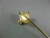 ANTIQUE .25CT OLD MINE DIAMOND AAA PEARL 14K YELLOW GOLD FLOWER LAPEL PIN #26533