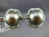 ESTATE LARGE .60CT DIAMOND & AAA TAHITIAN PEARL 18KT WHITE GOLD CLIP ON EARRINGS