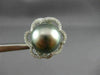 ESTATE LARGE .60CT DIAMOND & AAA TAHITIAN PEARL 18KT WHITE GOLD CLIP ON EARRINGS