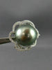 ESTATE LARGE .60CT DIAMOND & AAA TAHITIAN PEARL 18KT WHITE GOLD CLIP ON EARRINGS