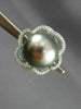 ESTATE LARGE .60CT DIAMOND & AAA TAHITIAN PEARL 18KT WHITE GOLD CLIP ON EARRINGS
