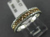 ESTATE .26CT DIAMOND 14KT WHITE & ROSE GOLD ROPE SEMI ETERNITY ANNIVERSARY RING