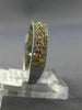 ESTATE .26CT DIAMOND 14KT WHITE & ROSE GOLD ROPE SEMI ETERNITY ANNIVERSARY RING