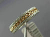 ESTATE .26CT DIAMOND 14KT WHITE & ROSE GOLD ROPE SEMI ETERNITY ANNIVERSARY RING