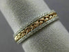 ESTATE .26CT DIAMOND 14KT WHITE & ROSE GOLD ROPE SEMI ETERNITY ANNIVERSARY RING