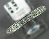 ANTIQUE .64CT DIAMOND 14KT WHITE GOLD 3D FILIGREE MILGRAIN ETERNITY RING #20463