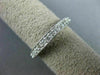 ANTIQUE .64CT DIAMOND 14KT WHITE GOLD 3D FILIGREE MILGRAIN ETERNITY RING #20463