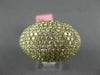 EXTRA LARGE 8.04CT DIAMOND 18KT YELLOW GOLD 3D DOME SHAPE PAVE ANNIVERSARY RING