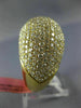 EXTRA LARGE 8.04CT DIAMOND 18KT YELLOW GOLD 3D DOME SHAPE PAVE ANNIVERSARY RING