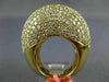 EXTRA LARGE 8.04CT DIAMOND 18KT YELLOW GOLD 3D DOME SHAPE PAVE ANNIVERSARY RING