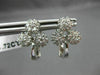 ESTATE LARGE .72CT DIAMOND 14K WHITE GOLD FLOWER CLUSTER CLIP ON EARRINGS #11499