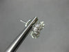 ESTATE LARGE .72CT DIAMOND 14K WHITE GOLD FLOWER CLUSTER CLIP ON EARRINGS #11499