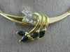 ANTIQUE 1.20CT DIAMOND & AAA SAPPHIRE 14K YELLOW GOLD 3D MARQUISE NECKLACE #2690