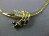 ANTIQUE 1.20CT DIAMOND & AAA SAPPHIRE 14K YELLOW GOLD 3D MARQUISE NECKLACE #2690