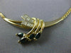 ANTIQUE 1.20CT DIAMOND & AAA SAPPHIRE 14K YELLOW GOLD 3D MARQUISE NECKLACE #2690