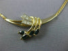ANTIQUE 1.20CT DIAMOND & AAA SAPPHIRE 14K YELLOW GOLD 3D MARQUISE NECKLACE #2690