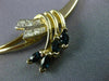 ANTIQUE 1.20CT DIAMOND & AAA SAPPHIRE 14K YELLOW GOLD 3D MARQUISE NECKLACE #2690