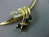 ANTIQUE 1.20CT DIAMOND & AAA SAPPHIRE 14K YELLOW GOLD 3D MARQUISE NECKLACE #2690