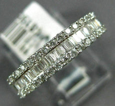 ESTATE .45CT DIAMOND 14KT WHITE GOLD 3D CLASSIC SEMI ETERNITY ANNIVERSARY RING