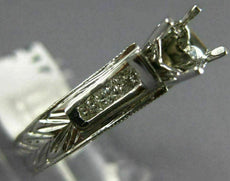 ANTIQUE .40CT DIAMOND 18KT WHITE GOLD 3D ROUND SEMI MOUNT ENGAGEMENT RING #22417
