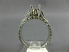 ANTIQUE .40CT DIAMOND 18KT WHITE GOLD 3D ROUND SEMI MOUNT ENGAGEMENT RING #22417