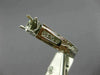 ANTIQUE .40CT DIAMOND 18KT WHITE GOLD 3D ROUND SEMI MOUNT ENGAGEMENT RING #22417