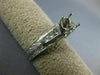 ANTIQUE .40CT DIAMOND 18KT WHITE GOLD 3D ROUND SEMI MOUNT ENGAGEMENT RING #22417