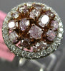 ESTATE WIDE 1.74CT WHITE & PINK DIAMOND 18KT WHITE & ROSE GOLD ANNIVERSARY RING