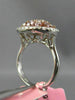 ESTATE WIDE 1.74CT WHITE & PINK DIAMOND 18KT WHITE & ROSE GOLD ANNIVERSARY RING