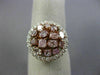 ESTATE WIDE 1.74CT WHITE & PINK DIAMOND 18KT WHITE & ROSE GOLD ANNIVERSARY RING