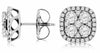 ESTATE 2.0CT ROUND DIAMOND 14KT WHITE GOLD CLASSIC FLOWER CLUSTER STUD EARRINGS