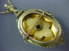 ANTIQUE LARGE 1.0CT ROSE CUT DIAMONDS 14KT YELLOW GOLD VICTORIAN PENDANT #26184