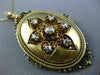 ANTIQUE LARGE 1.0CT ROSE CUT DIAMONDS 14KT YELLOW GOLD VICTORIAN PENDANT #26184