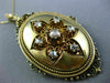 ANTIQUE LARGE 1.0CT ROSE CUT DIAMONDS 14KT YELLOW GOLD VICTORIAN PENDANT #26184
